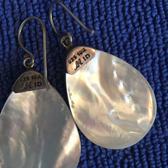 Bali Designs Carved Mother-of-Pearl Earrings - Picture 2 of 5